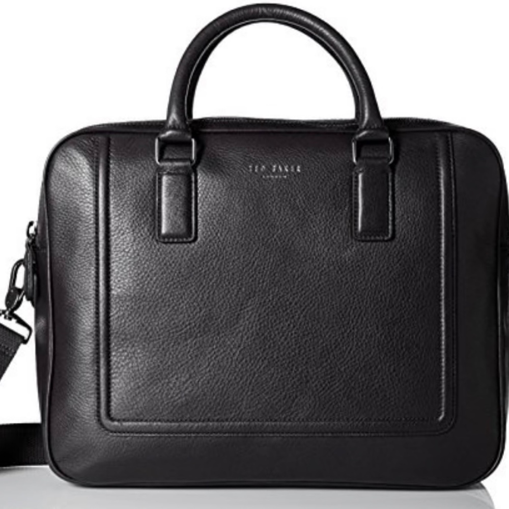 Ted Baker Ragna Premium leather black Messenger Bag with shoulder strap